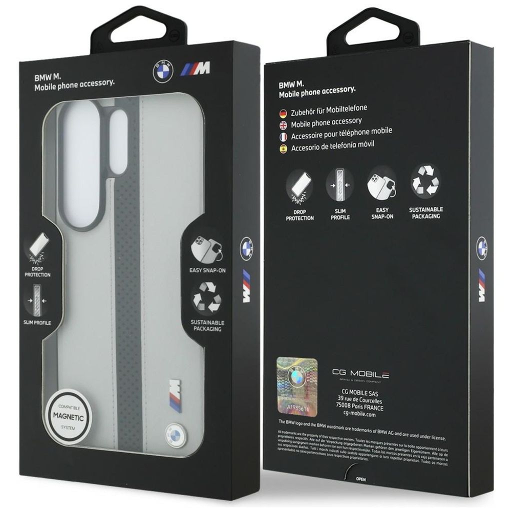 BMW Perforated Stripe Logo MagSafe Skal till Samsung Galaxy S26 Ultra - Grå