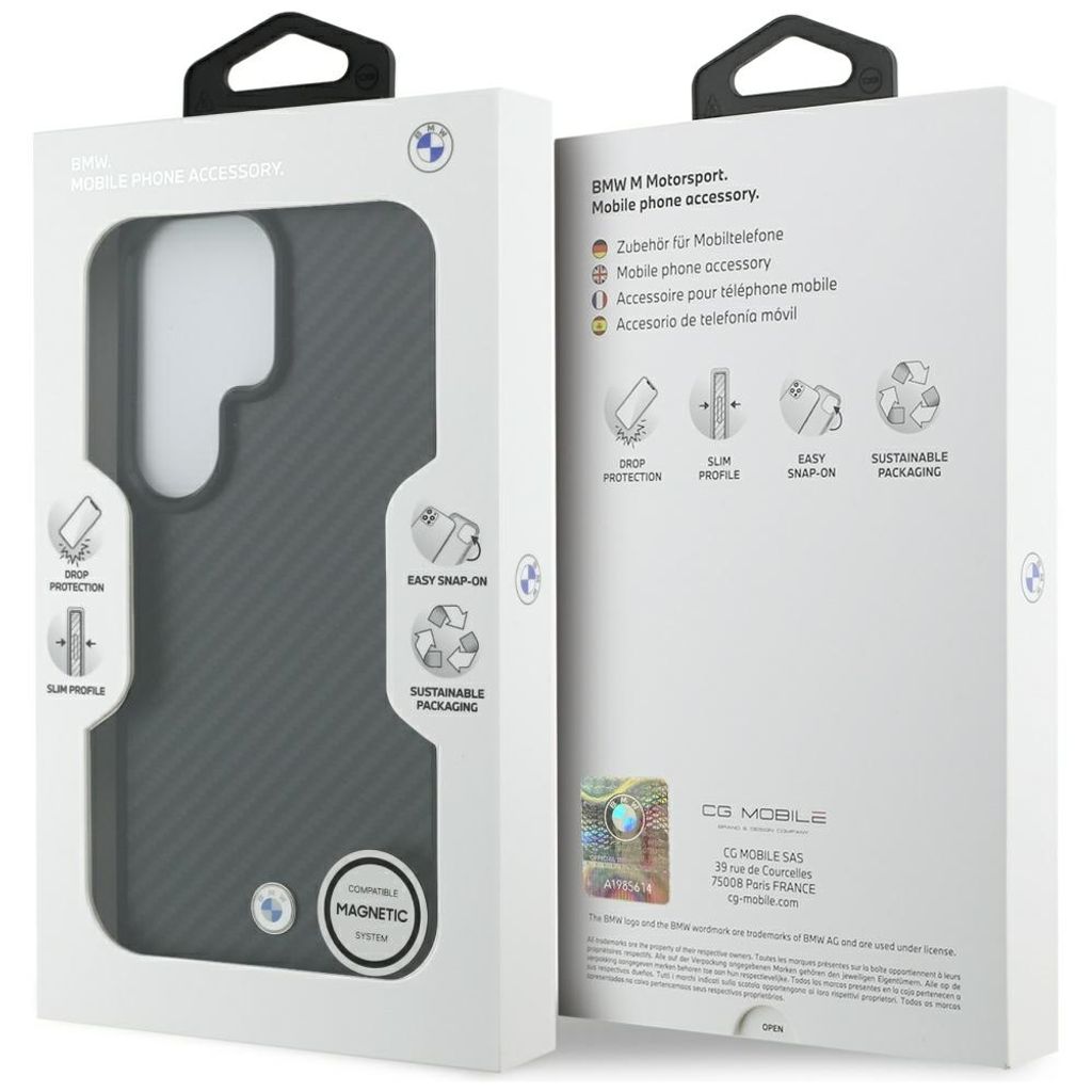 BMW Sign Carbon Fiber MagSafe Skal till Samsung Galaxy S26 Ultra - Svart