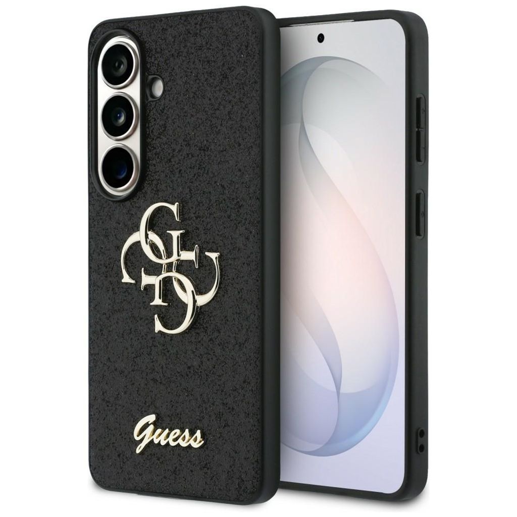 Guess Big 4G Logo Glitter Skal till Samsung Galaxy S26 - Svart