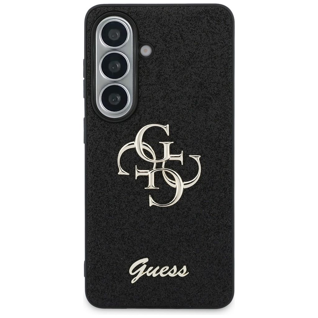 Guess Big 4G Logo Glitter Skal till Samsung Galaxy S26 - Svart