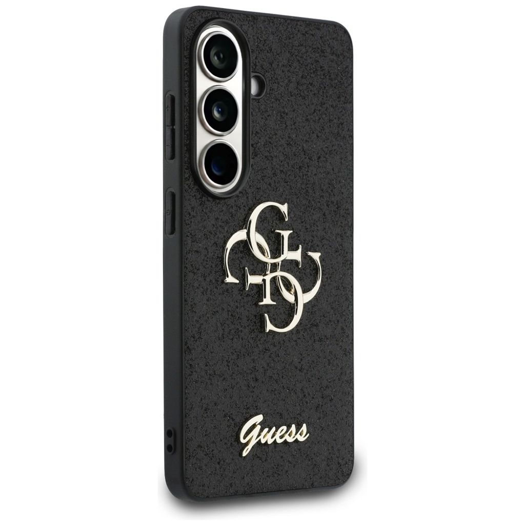 Guess Big 4G Logo Glitter Skal till Samsung Galaxy S26 - Svart