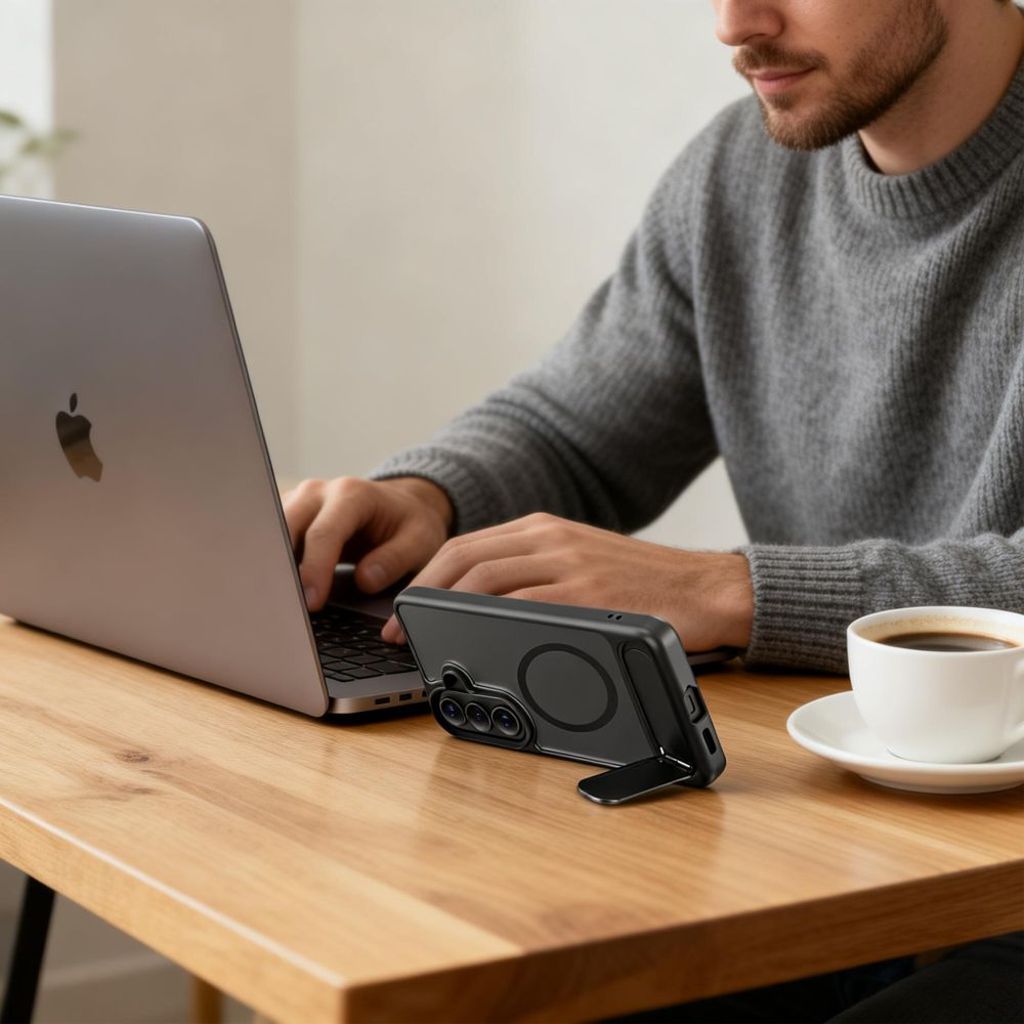 Tech-Protect MagRack MagSafe Skal till Samsung Galaxy S26 - Matt Svart