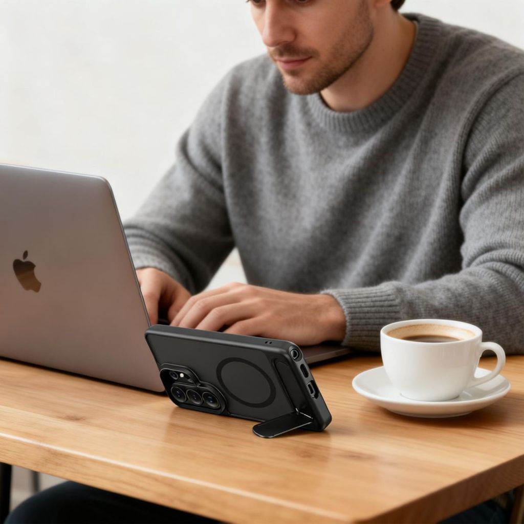 Tech-Protect MagRack MagSafe Skal till Samsung Galaxy S26 Ultra - Matt Svart