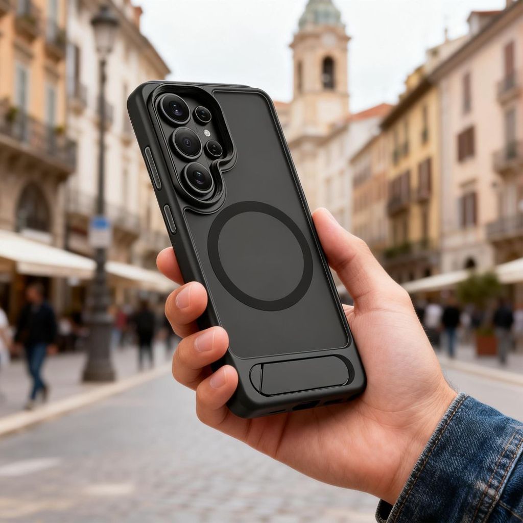 Tech-Protect MagRack MagSafe Skal till Samsung Galaxy S26 Ultra - Matt Svart