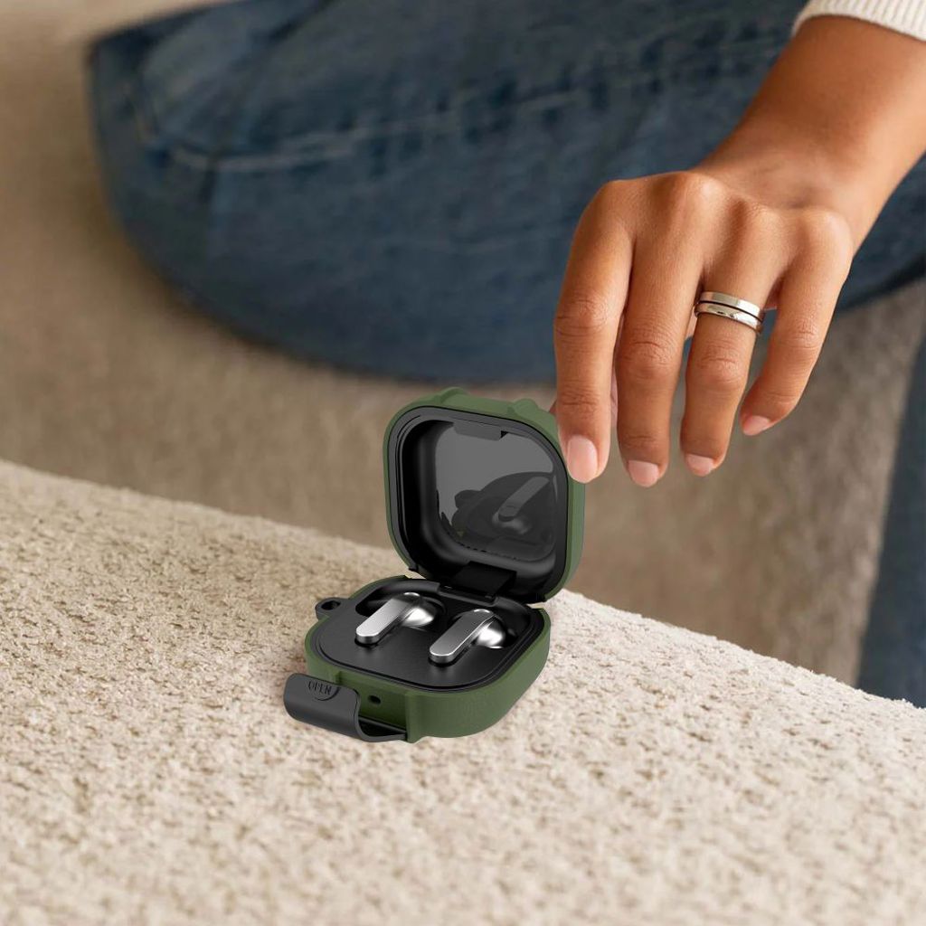 Tech-Protect Slim Hook Skal till Samsung Galaxy Buds 4 / 4 Pro - Grön