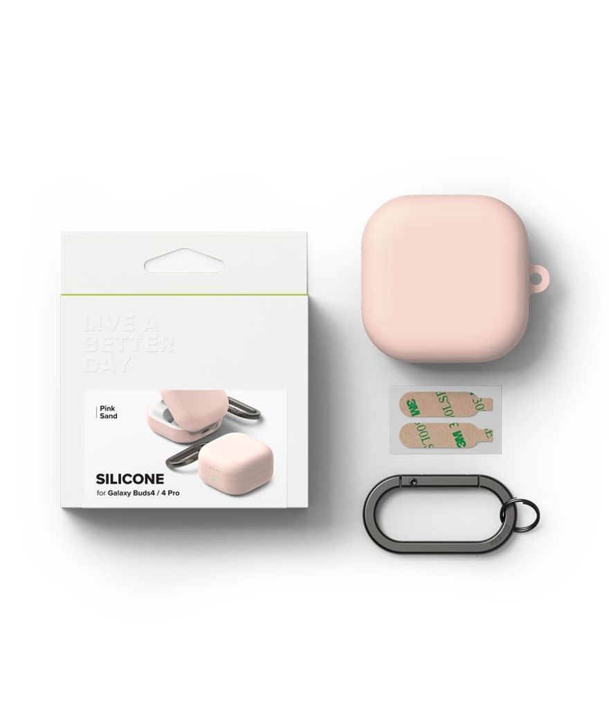 Ringke Silikonskal till Samsung Galaxy Buds 4 / 4 Pro - Rosa