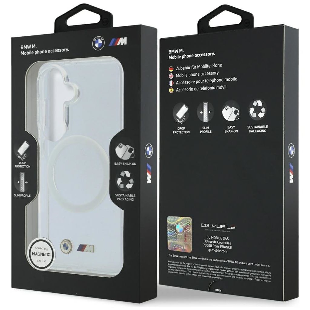 BMW Shockproof Metal Logo MagSafe Skal till Samsung Galaxy S26 - Transparent