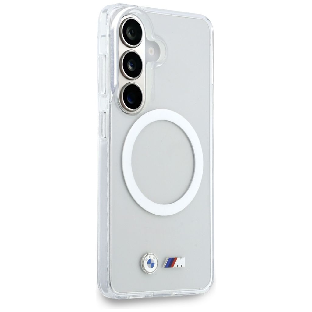 BMW Shockproof Metal Logo MagSafe Skal till Samsung Galaxy S26 - Transparent