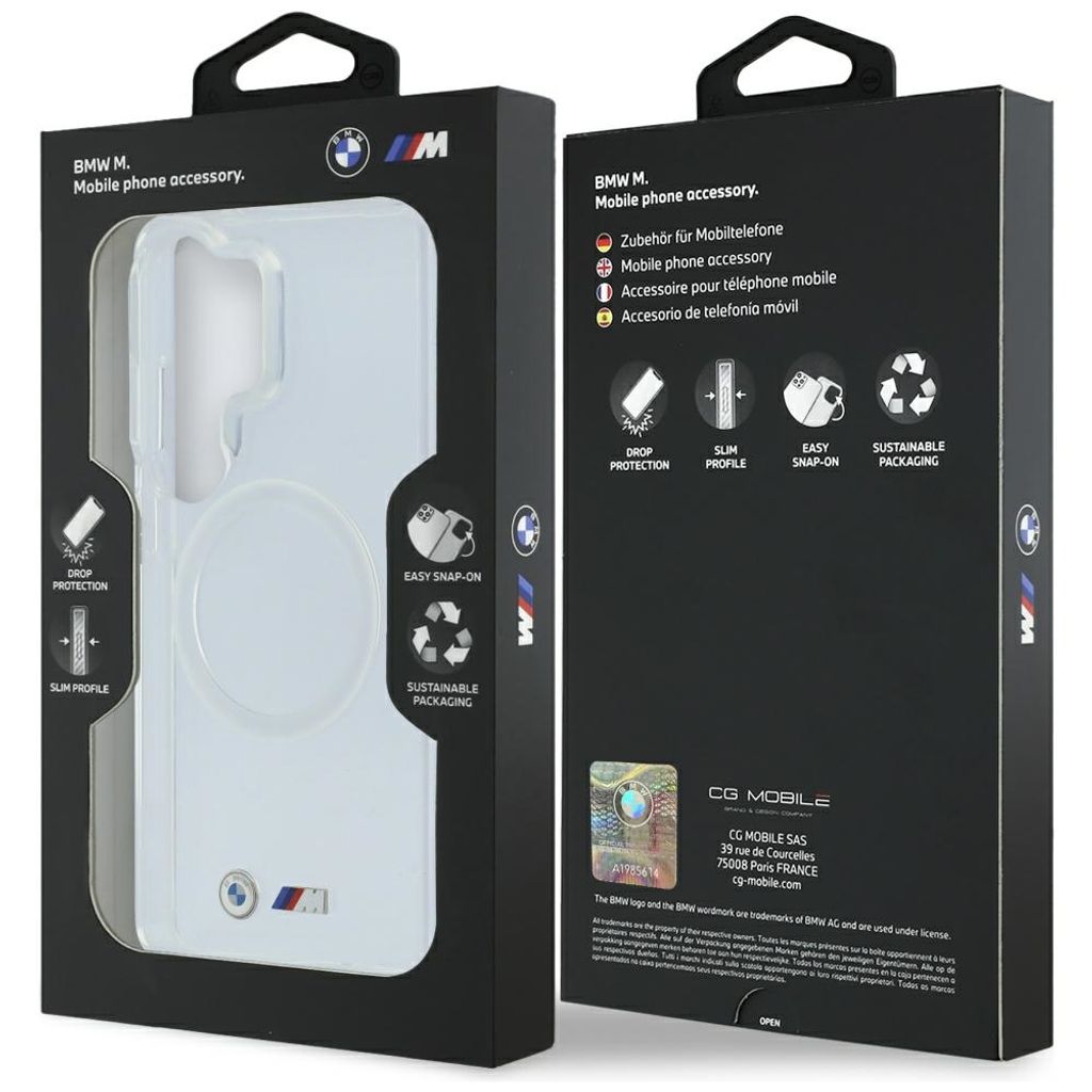 BMW Shockproof Metal Logo MagSafe Skal Samsung Galaxy S26 Ultra - Transparent