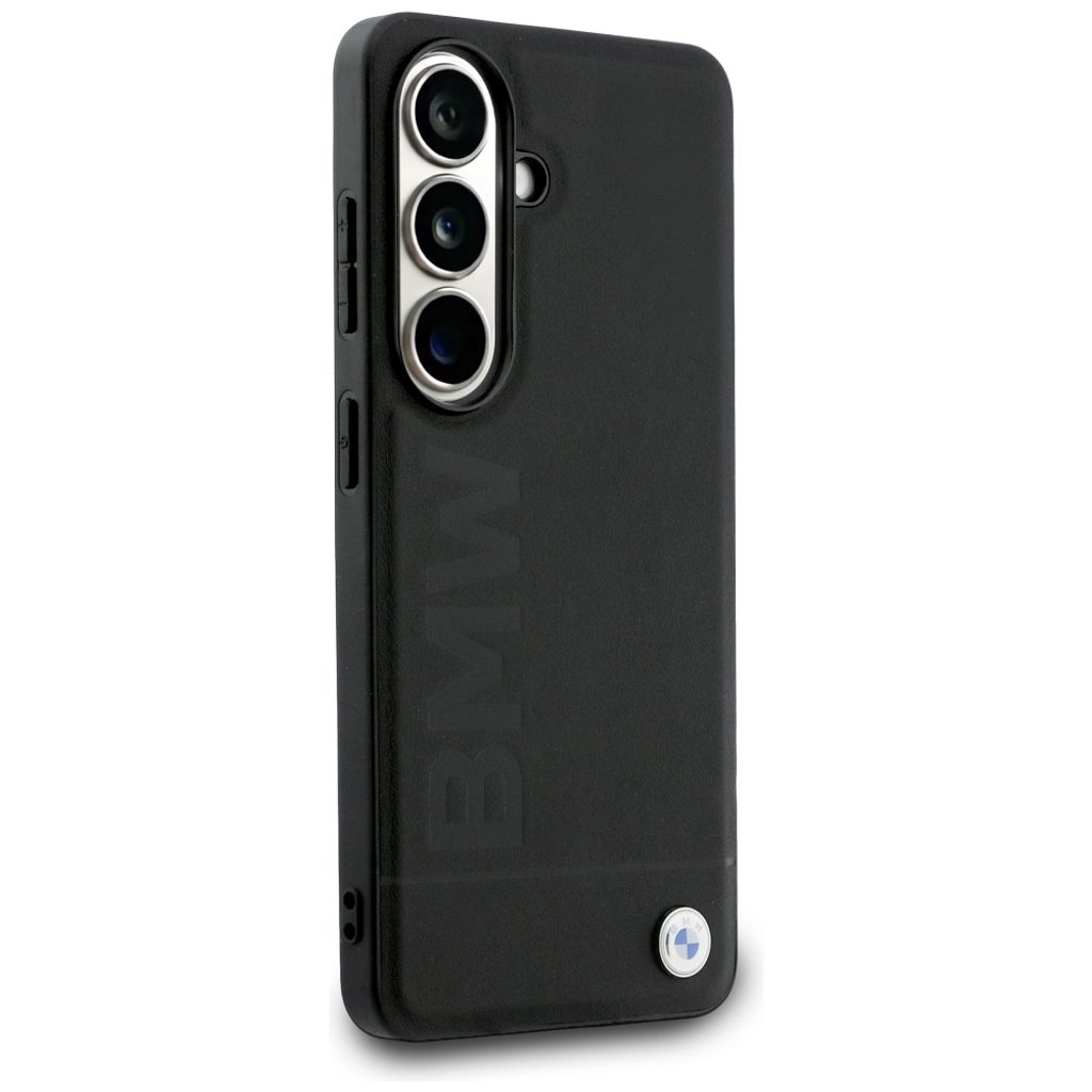 BMW Leather Hot Stamp MagSafe Skal till Samsung Galaxy S26 - Svart