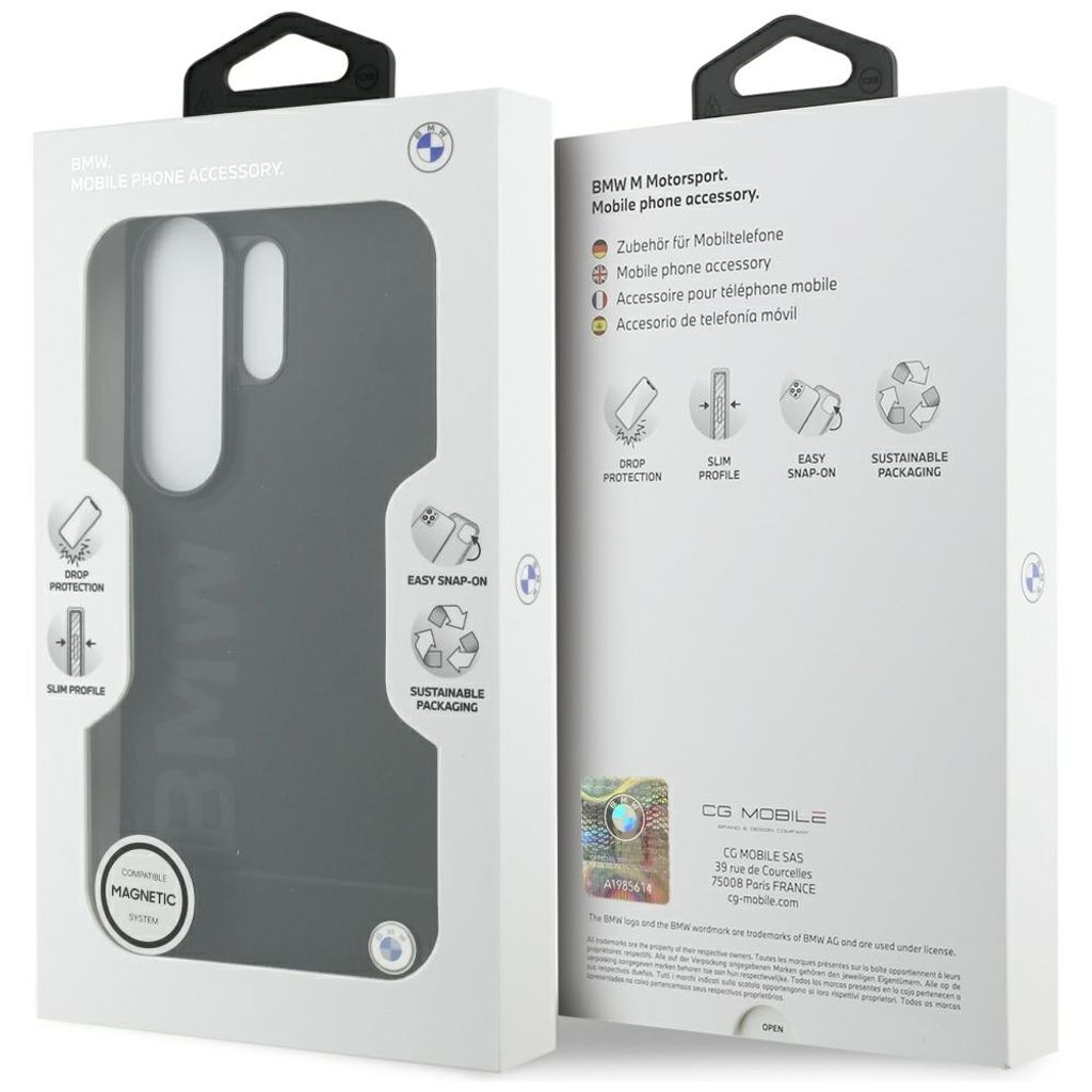 BMW Leather Hot Stamp MagSafe Skal till Samsung Galaxy S26 Ultra - Svart