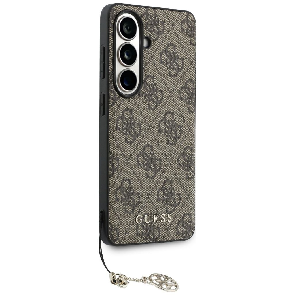 Guess 4G Classic Logo Charm MagSafe Skal till Samsung Galaxy S26 - Brun