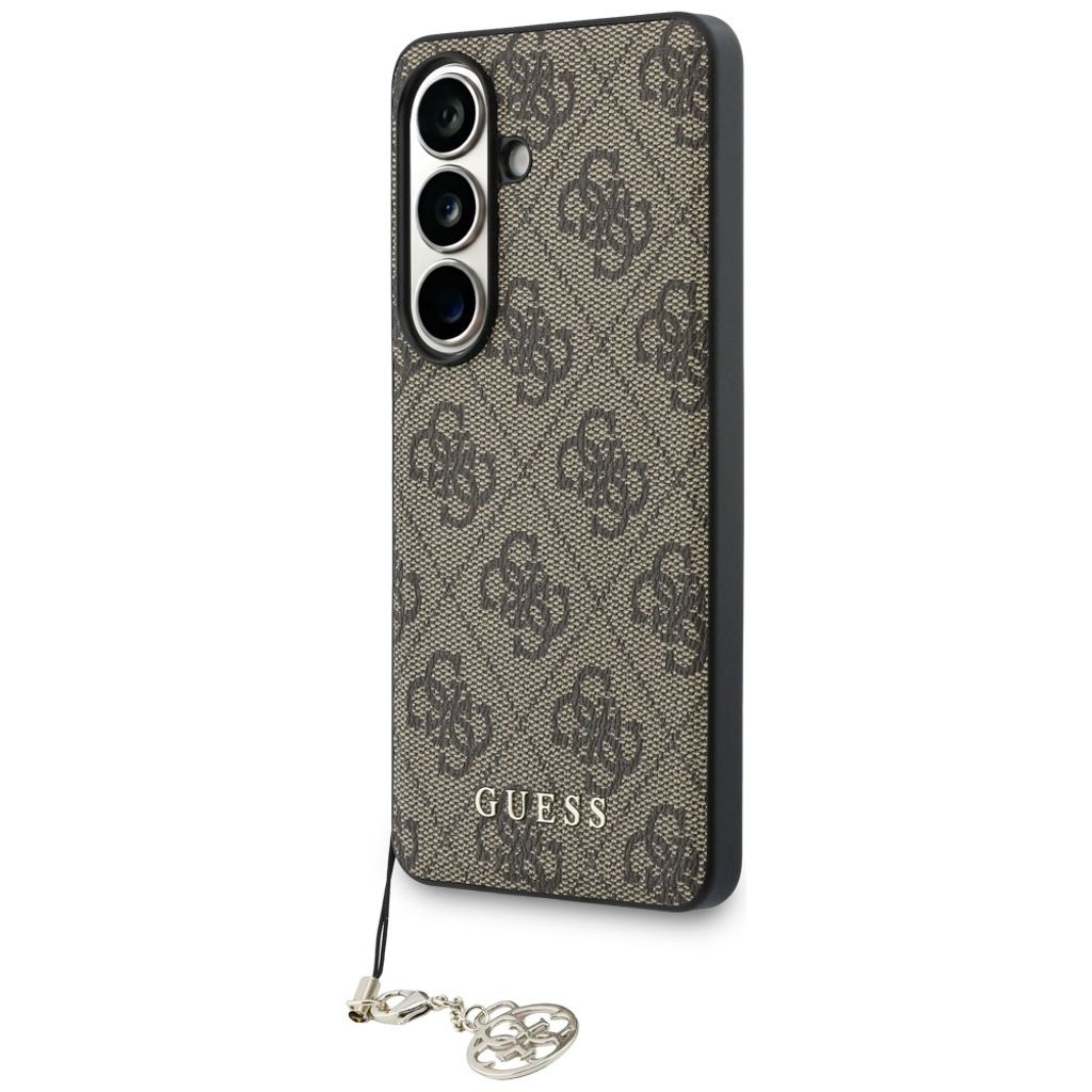 Guess 4G Classic Logo Charm MagSafe Skal till Samsung Galaxy S26 - Brun