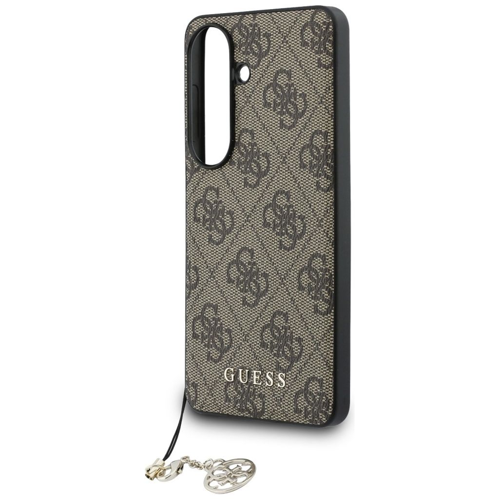 Guess 4G Classic Logo Charm MagSafe Skal till Samsung Galaxy S26 - Brun