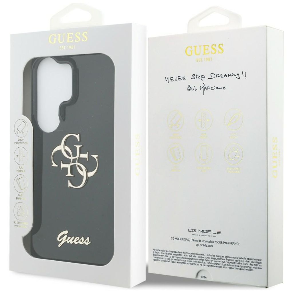 Guess 4G Script Metal Skal till Samsung Galaxy S26 Ultra - Svart