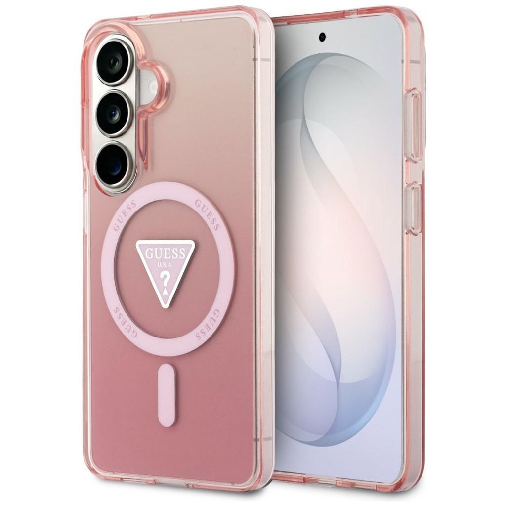 Guess Gradient Triangle MagSafe Skal till Samsung Galaxy S26 - Rosa