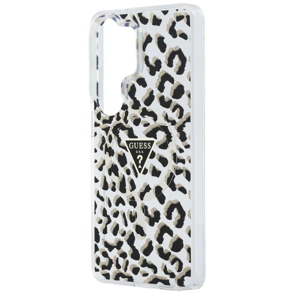 Guess Leopard Triangle Logo MagSafe Skal till Samsung Galaxy S26 Ultra - Svart