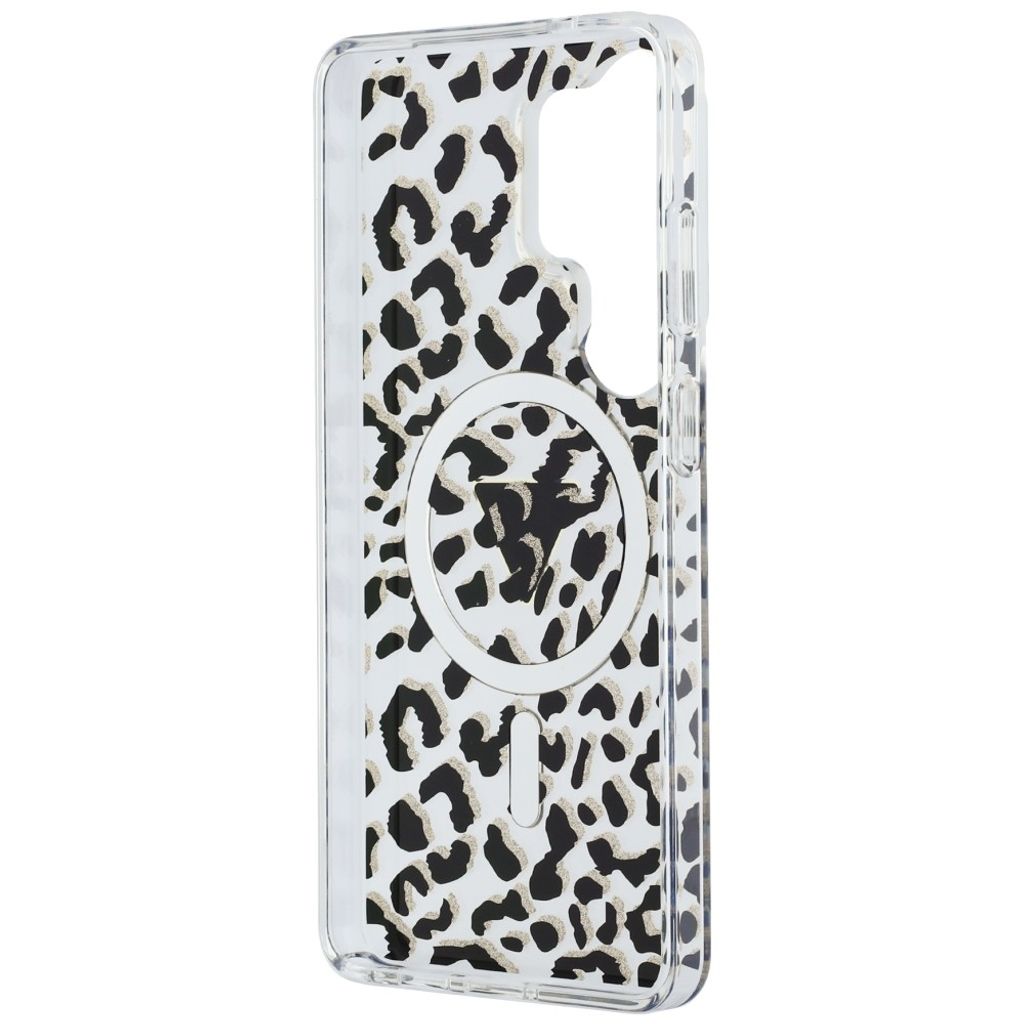 Guess Leopard Triangle Logo MagSafe Skal till Samsung Galaxy S26 Ultra - Svart