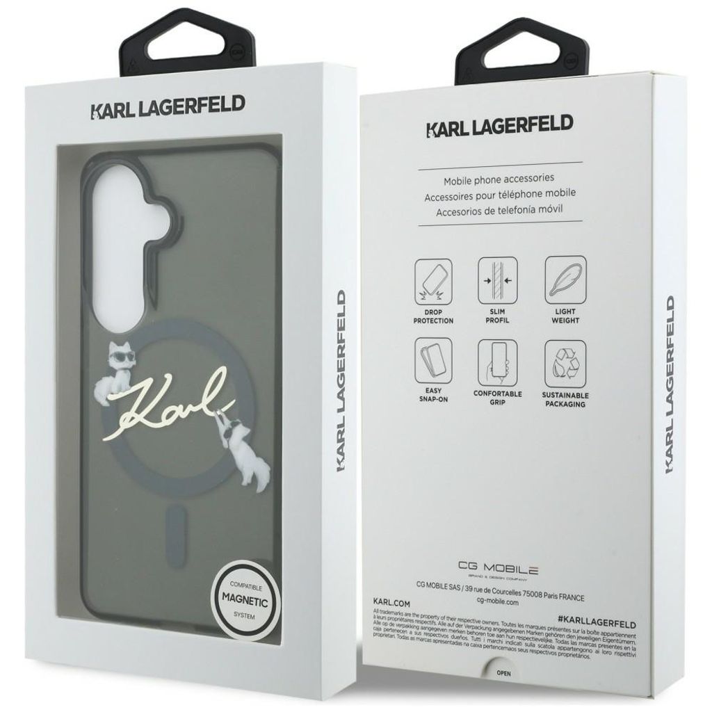 Karl Lagerfeld KC Script MagSafe Skal till Samsung Galaxy S26 - Svart