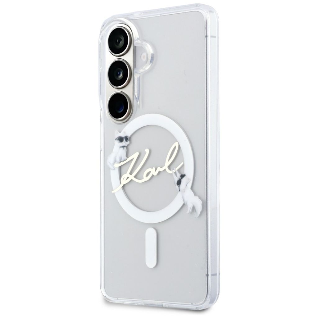 Karl Lagerfeld KC Script MagSafe Skal till Samsung Galaxy S26 Plus - Transparent