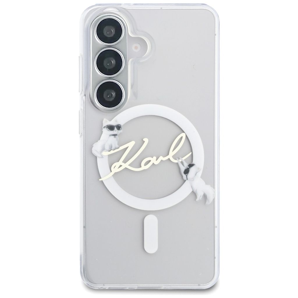 Karl Lagerfeld KC Script MagSafe Skal till Samsung Galaxy S26 Plus - Transparent