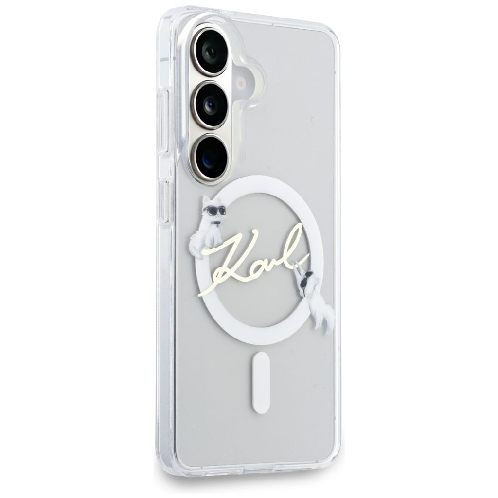 Karl Lagerfeld KC Script MagSafe Skal till Samsung Galaxy S26 Plus - Transparent