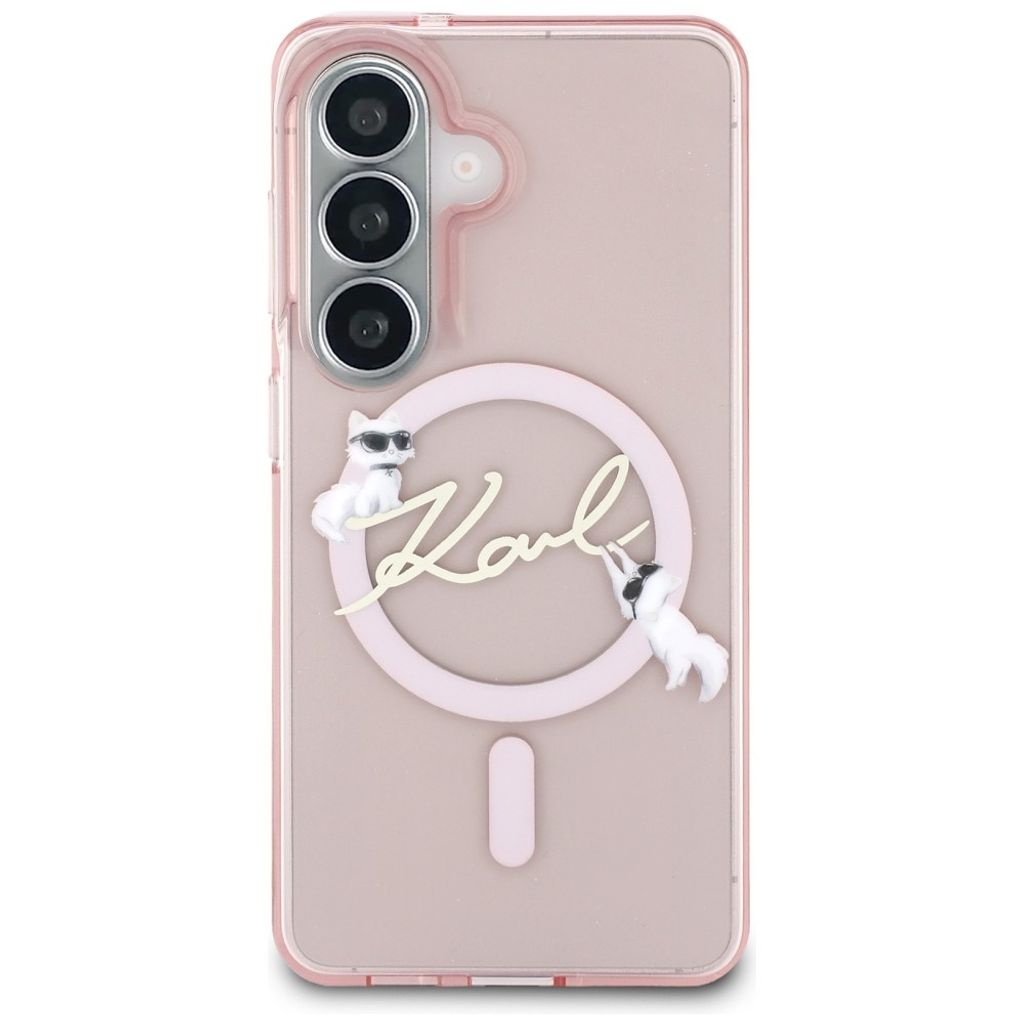Karl Lagerfeld KC Script MagSafe Skal till Samsung Galaxy S26 - Rosa