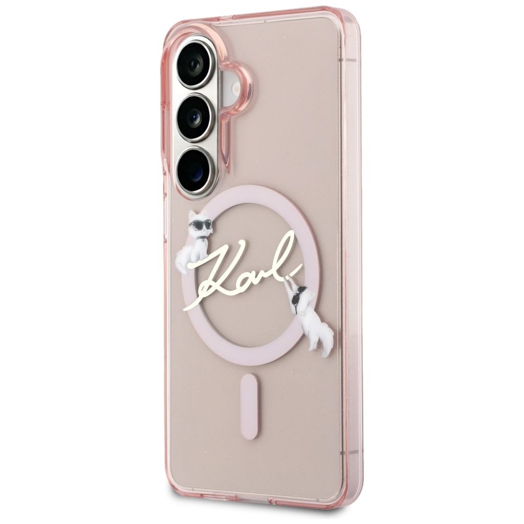 Karl Lagerfeld KC Script MagSafe Skal till Samsung Galaxy S26 - Rosa