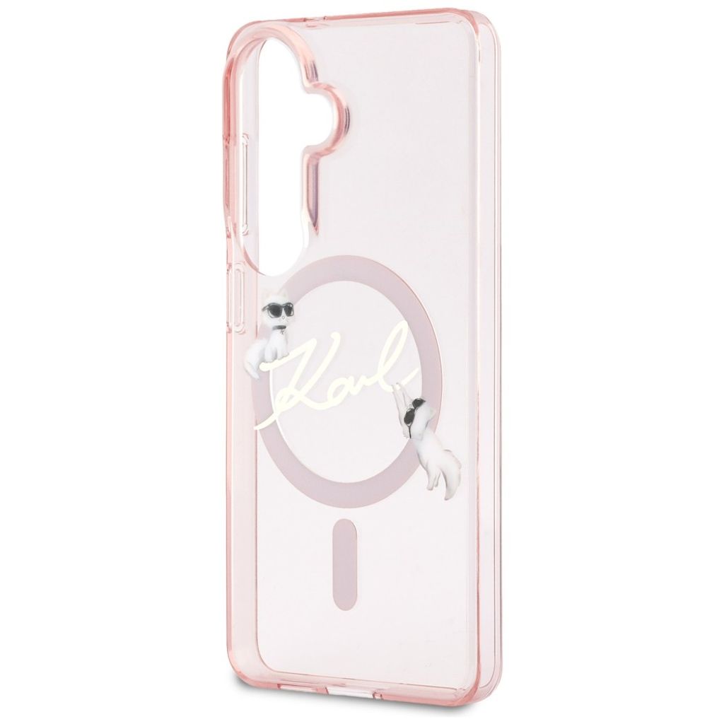 Karl Lagerfeld KC Script MagSafe Skal till Samsung Galaxy S26 - Rosa