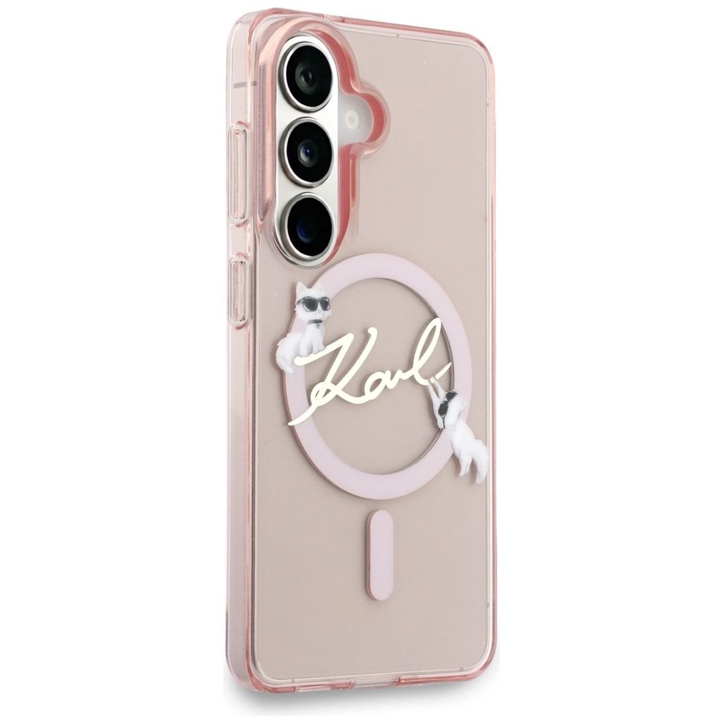 Karl Lagerfeld KC Script MagSafe Skal till Samsung Galaxy S26 - Rosa