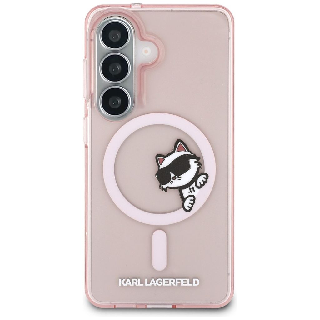 Karl Lagerfeld Peekaboo Choupette MagSafe Skal till Samsung Galaxy S26 - Rosa