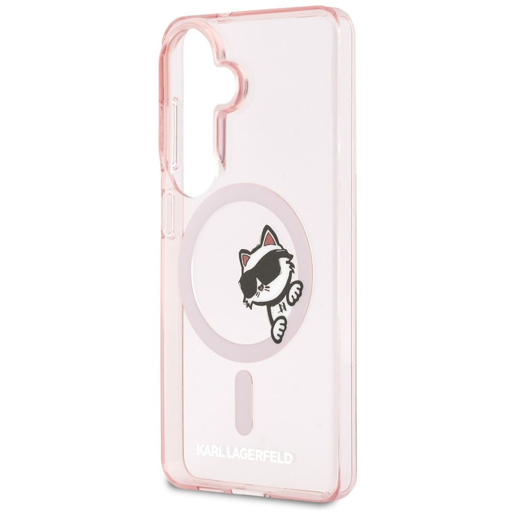 Karl Lagerfeld Peekaboo Choupette MagSafe Skal till Samsung Galaxy S26 - Rosa