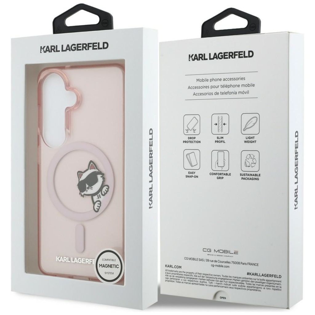 Karl Lagerfeld Peekaboo Choupette MagSafe Skal till Samsung Galaxy S26 - Rosa
