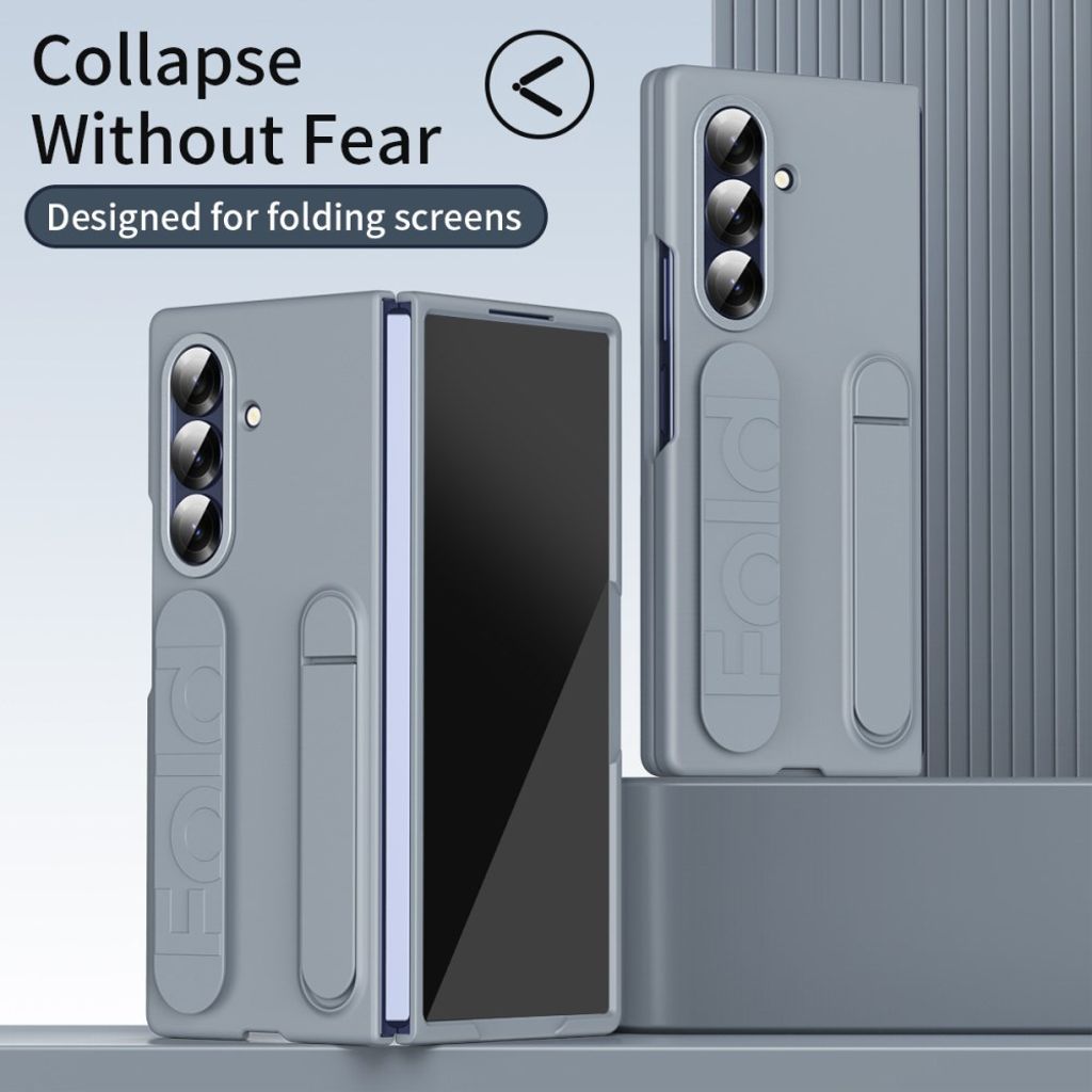 Samsung Galaxy Z Fold7 5G Skal med Stativ - Mörk Grå