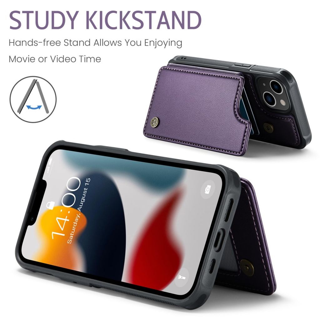iPhone 13 Lompakkokuori CASEME C22 RFID-estävä - Violetti