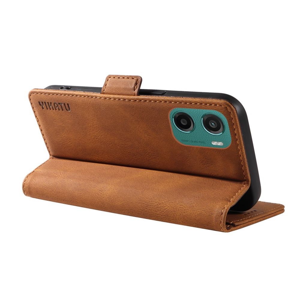 YIKATU Motorola Moto G05 4G Plånboksfodral - Brun