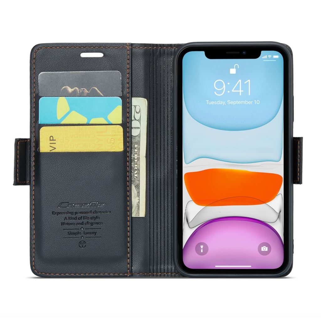 CASEME iPhone 11 Etui med Kortplads - Sort