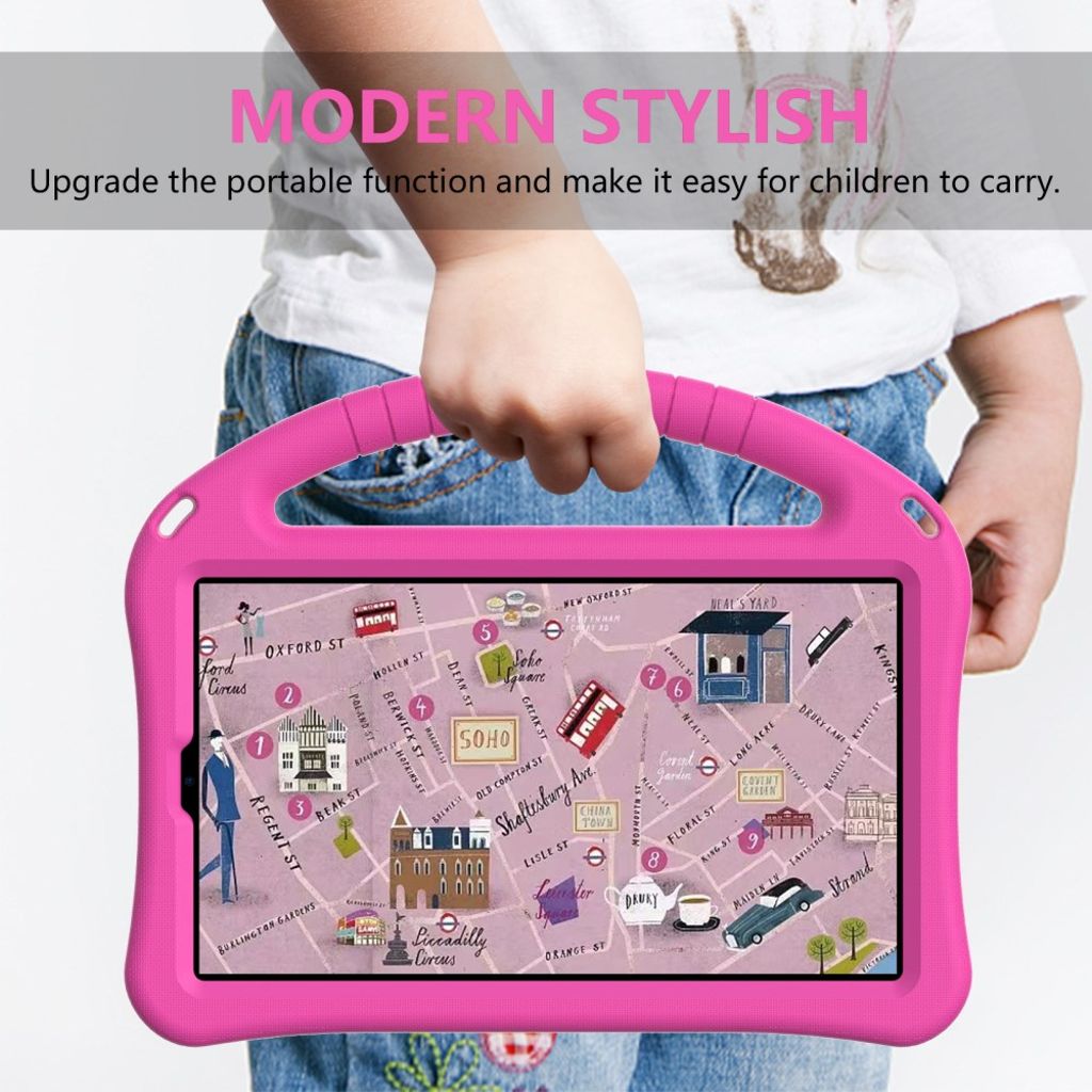 Samsung Galaxy Tab A11 / A9 deksel med håndgrep - rosa