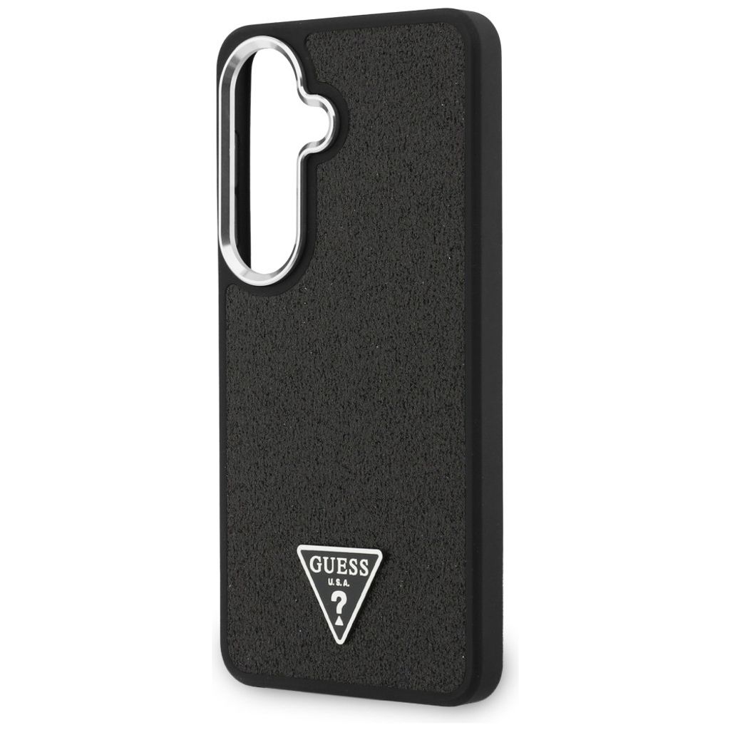 Guess Fixed Glitter Triangle MagSafe Skal till Samsung Galaxy S26 Plus - Svart