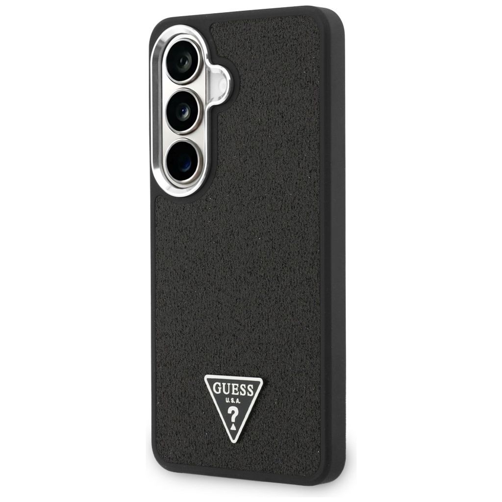 Guess Fixed Glitter Triangle MagSafe Skal till Samsung Galaxy S26 Plus - Svart