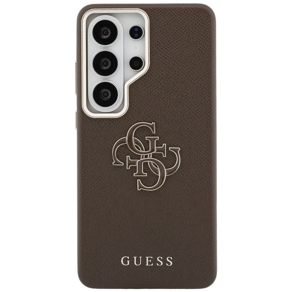 Guess Grained Big 4G Metal Logo Skal till Samsung Galaxy S26 Ultra - Brun