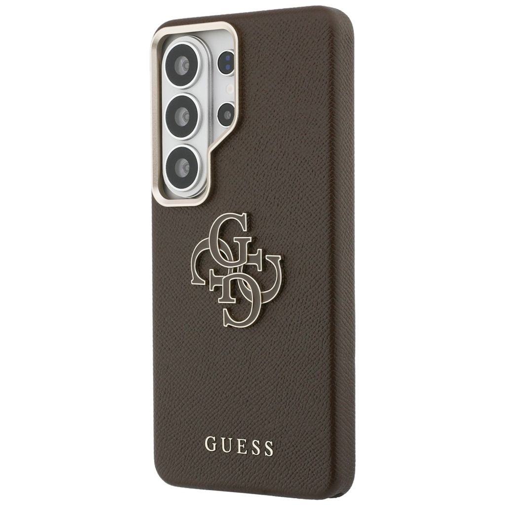 Guess Grained Big 4G Metal Logo Skal till Samsung Galaxy S26 Ultra - Brun