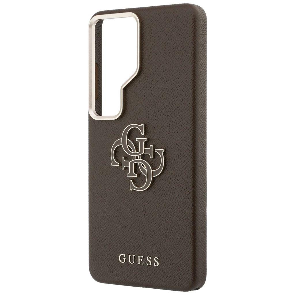 Guess Grained Big 4G Metal Logo Skal till Samsung Galaxy S26 Ultra - Brun