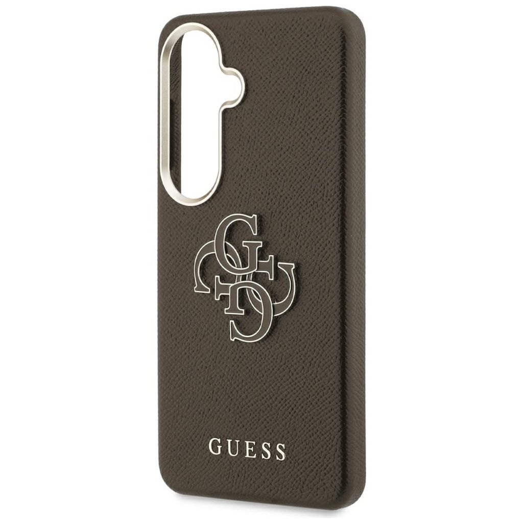 Guess Grained Big 4G Metal Logo Skal till Samsung Galaxy S26 Plus - Brun