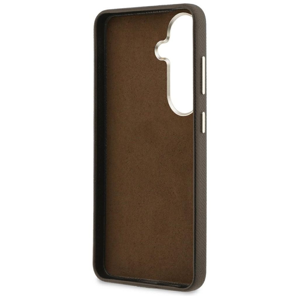 Guess Grained Big 4G Metal Logo Skal till Samsung Galaxy S26 Plus - Brun