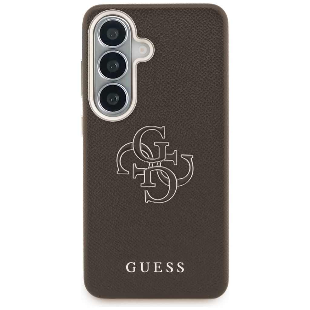Guess Grained Big 4G Metal Logo Skal till Samsung Galaxy S26 Plus - Brun