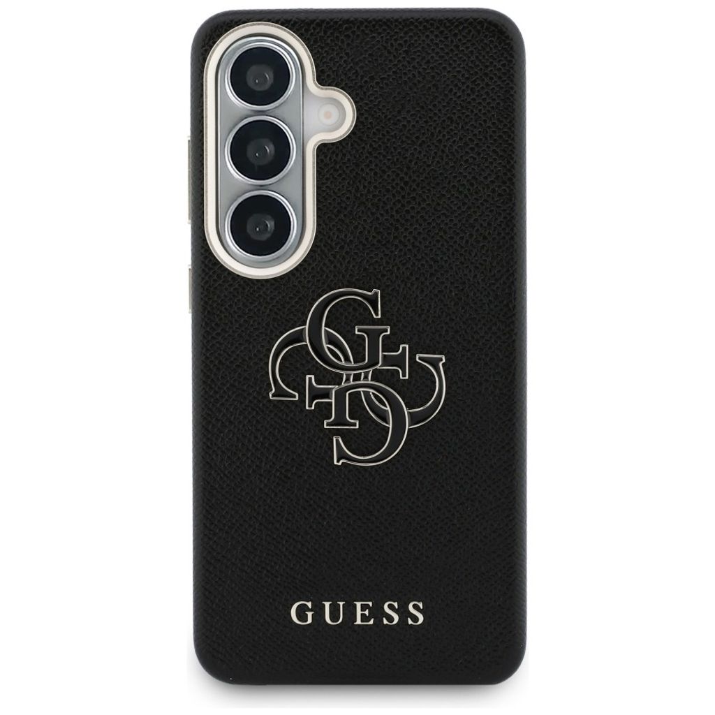 Guess Grained Big 4G Metal Logo Skal till Samsung Galaxy S26 Plus - Svart