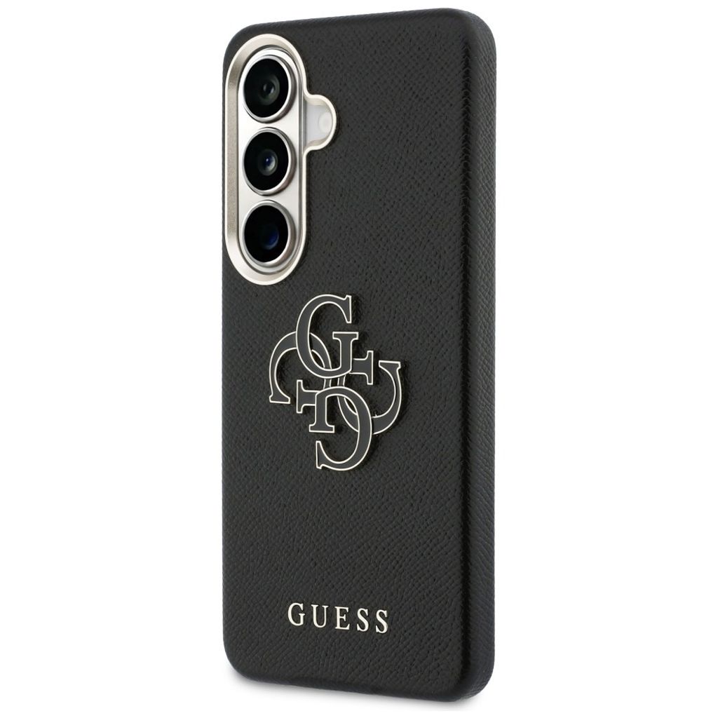 Guess Grained Big 4G Metal Logo Skal till Samsung Galaxy S26 Plus - Svart