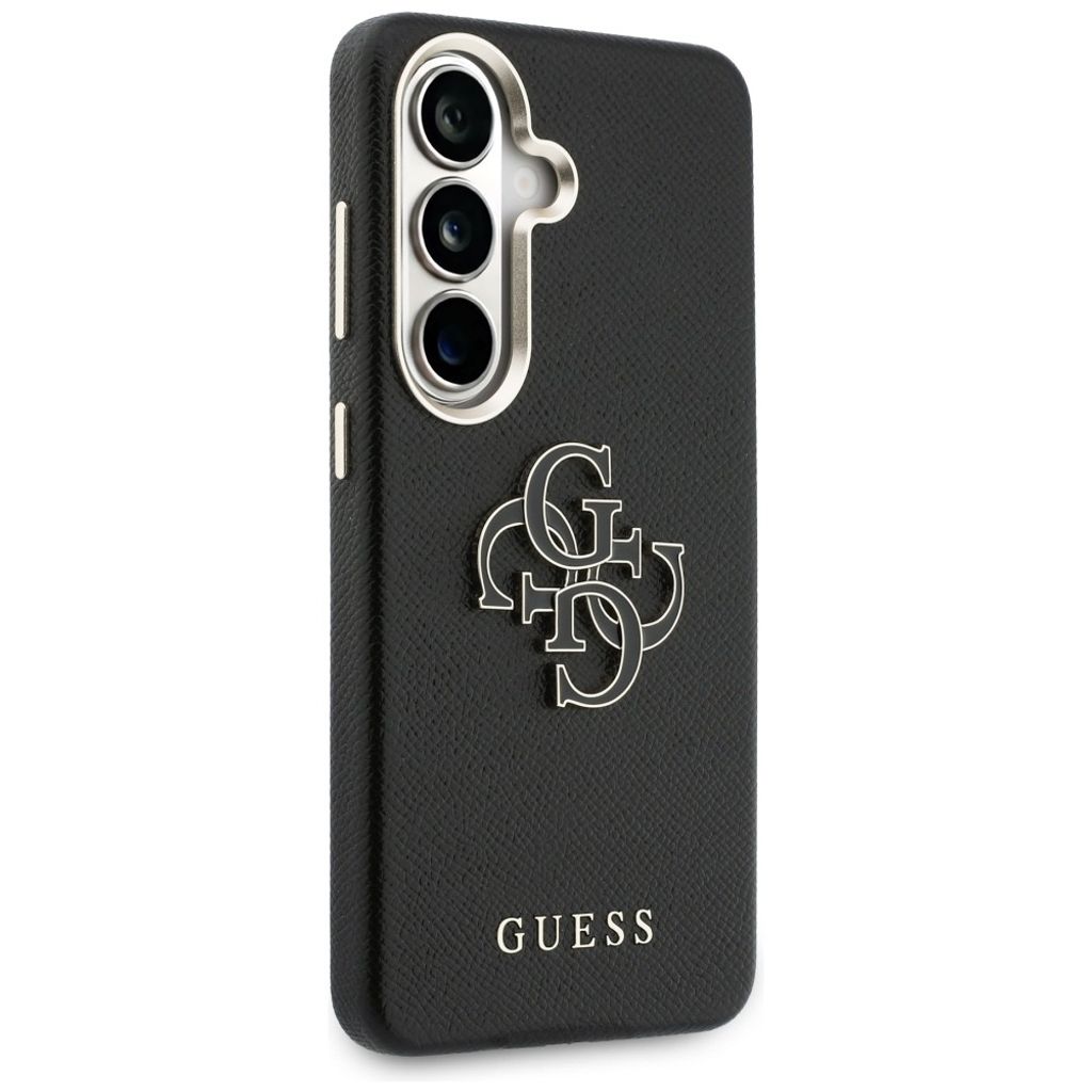 Guess Grained Big 4G Metal Logo Skal till Samsung Galaxy S26 Plus - Svart