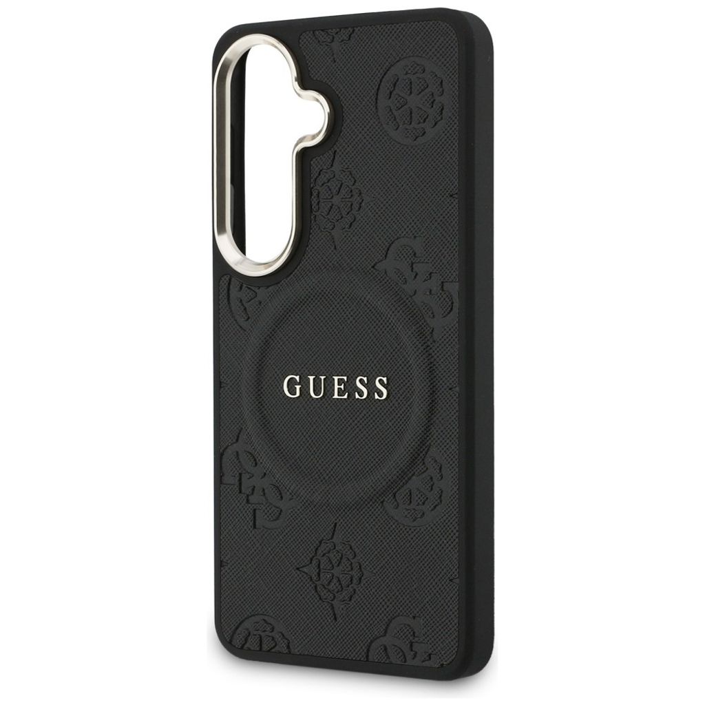 Guess Saffiano Peony MagSafe Skal till Samsung Galaxy S26 - Svart